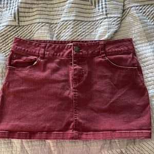 Size 27 Red Denim Mini Skirt